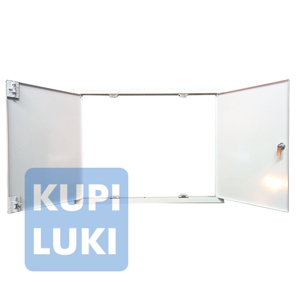 Двухстворчатый металлический люк с замком Event ЛММЗ 80х80