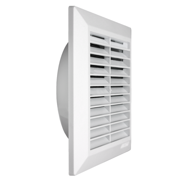 07400 / Стеновая решетка 150х150 мм + сетка + фланец d.125мм, HARDI