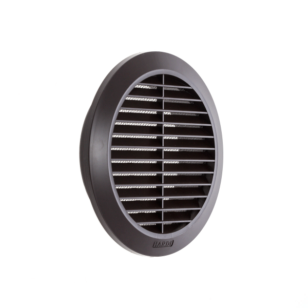 03506 / Круглая стеновая решетка d.100мм КОРИЧЕВАЯ, HARDI