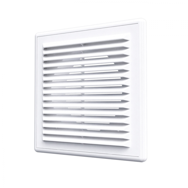 1515R10F / Решетка вентиляционная 150х150мм / d.100 (белая), ЭРА