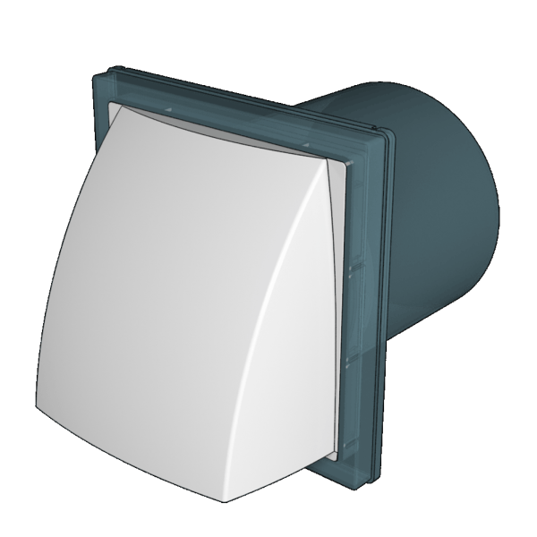 Фасадная решетка 190х190мм / d.150-160 (слоновая кость), ЭРА 1919К15.16ФВ Ivory