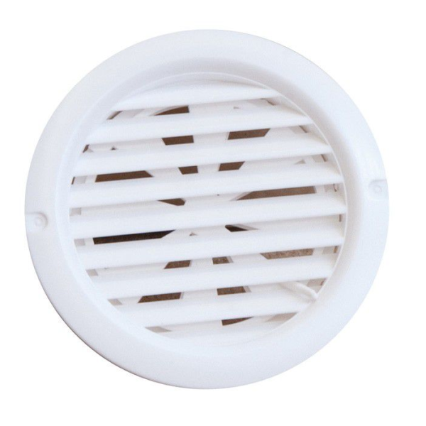 МВ 100БВР / Решетка круглая регулируемая (с жалюзи) d.100 белая, Vents