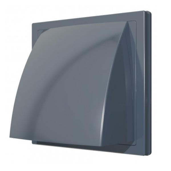 Фасадная решетка 150х150мм / d.125 (серая), ЭРА 1515К12,5ФВ сер