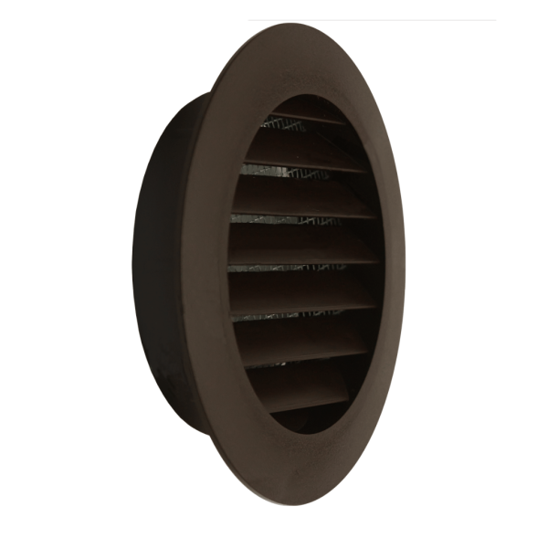 03461 / Круглая стеновая решетка d.60мм КОРИЧЕВАЯ, HARDI