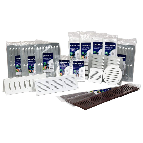 Решетка металлическая (стальная) 100х100мм, белый, Europlast MR1010