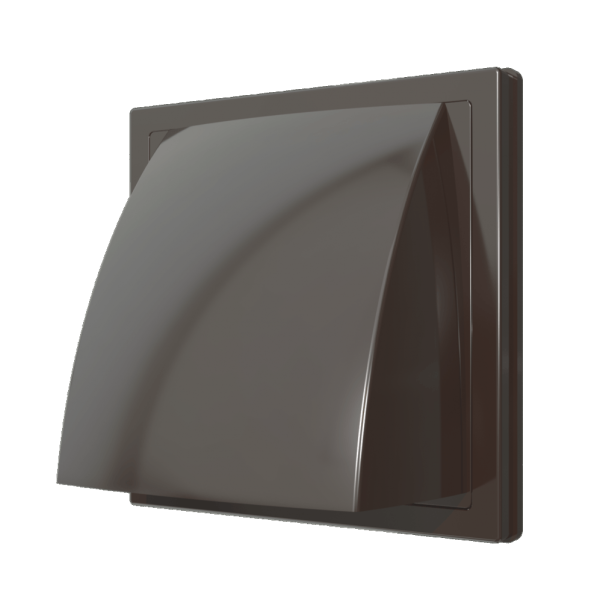 Фасадная решетка 150х150мм / d.125 (коричневый), ЭРА 1515К12,5ФВ кор