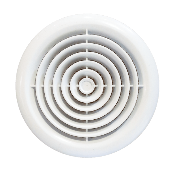 12,5DK / Потолочная решетка круглая d.125мм + сетка + фиксатор, ЭРА