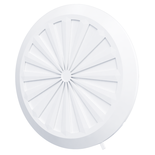 10RKU / Стеновая решетка круглая регулируемая, с фланцем D90-160, ЭРА