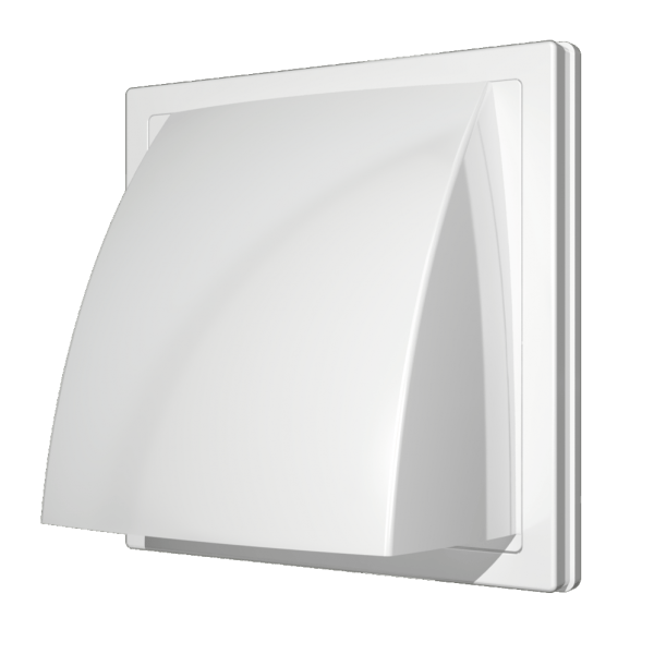 Фасадная решетка 150х150мм / фланец 55х110 (белая), ЭРА 1515К511ФВ