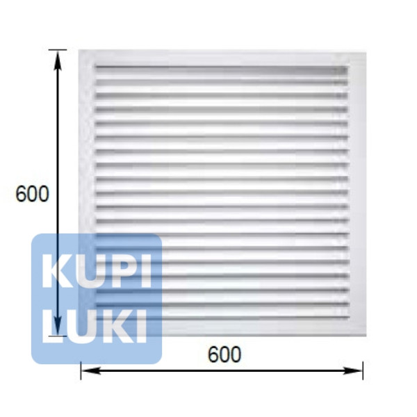 Решетка радиаторная ПВХ белая, 600x600