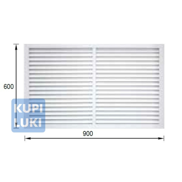 Решетка радиаторная ПВХ белая, 600x900