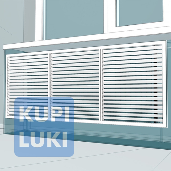 Решетка радиаторная ПВХ белая, 600x1500