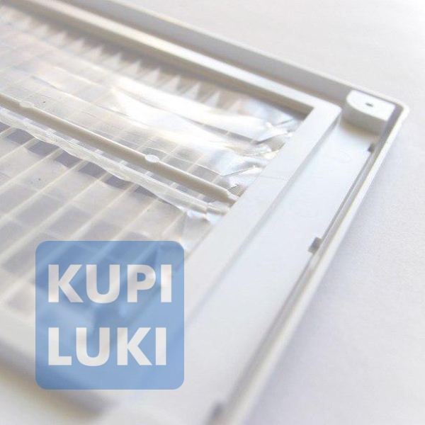 Решетка вентиляционная вытяжная Виенто 150x150 с рамкой и защитой от обратной тяги