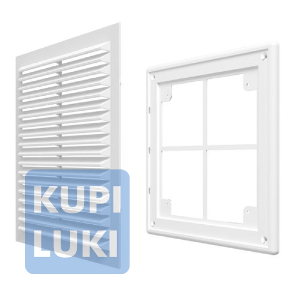 Решетка вентиляционная вытяжная Виенто 200x300 с рамкой