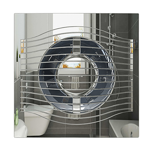 SLIM 4C - Chrome / Вентилятор осевой вытяжной с обратным клапаном d.100, декоративный DiCiTi