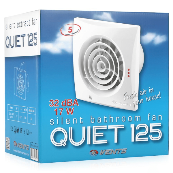 КВАЙТ 125 / Вентилятор осевой d.125мм белый, VENTS