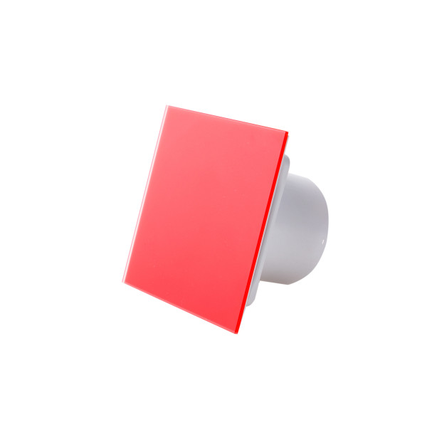 Вентилятор вытяжной Awenta System+ Silent 100T Trax Glass Czerwony Mat / KWS100T-PTGR100M