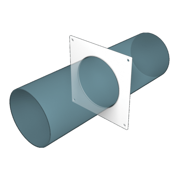 d.100 / Пластина настенная для круглых каналов d.100, ЭРА
