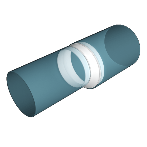 125*150 / Редуктор эксцентриковый для круглых воздуховодов 125-150 мм (вн / вн)