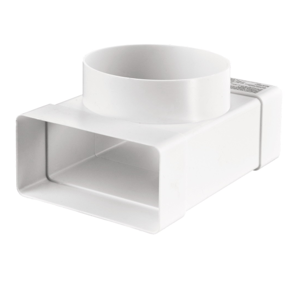 110*55 / Тройник-переход для плоских воздуховодов 55х110 мм / d.100, ЭРА