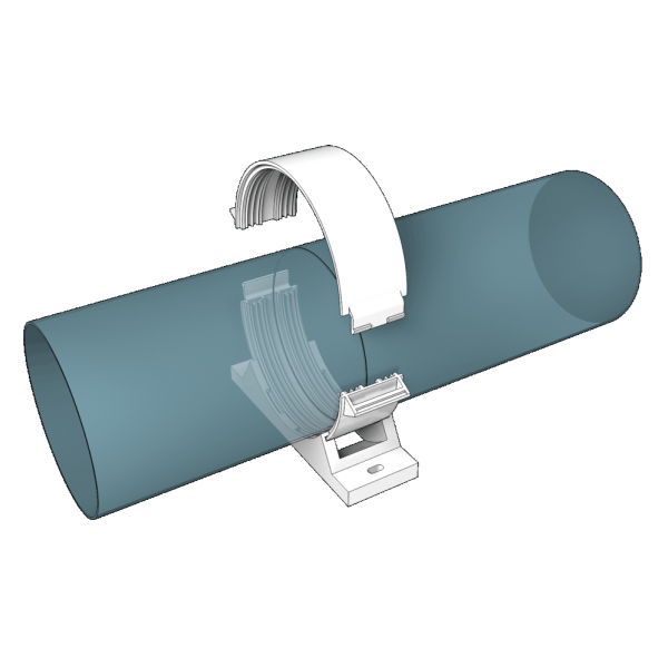 d.125 / Держатель круглого канала d.125, ЭРА 12,5ДКП