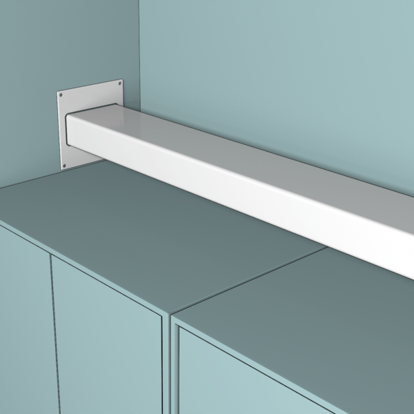 204*60 / Пластина настенная для плоских воздуховодов 60х204 мм, ЭРА 620НПП