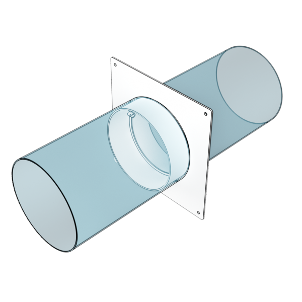 d.100 / Соединитель круглых каналов d.100мм с накладной пластиной (фланец), ЭРА 10SKNP