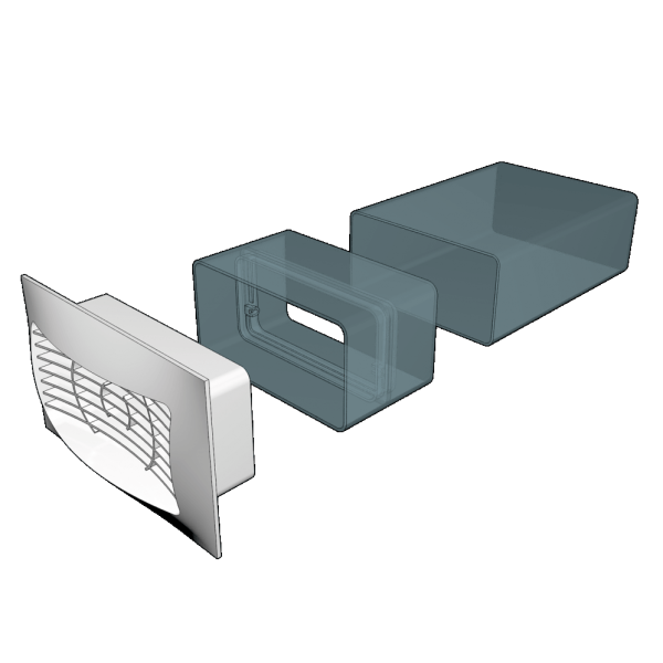 204*60 / Решетка торцевая с жалюзи 872, VENTS